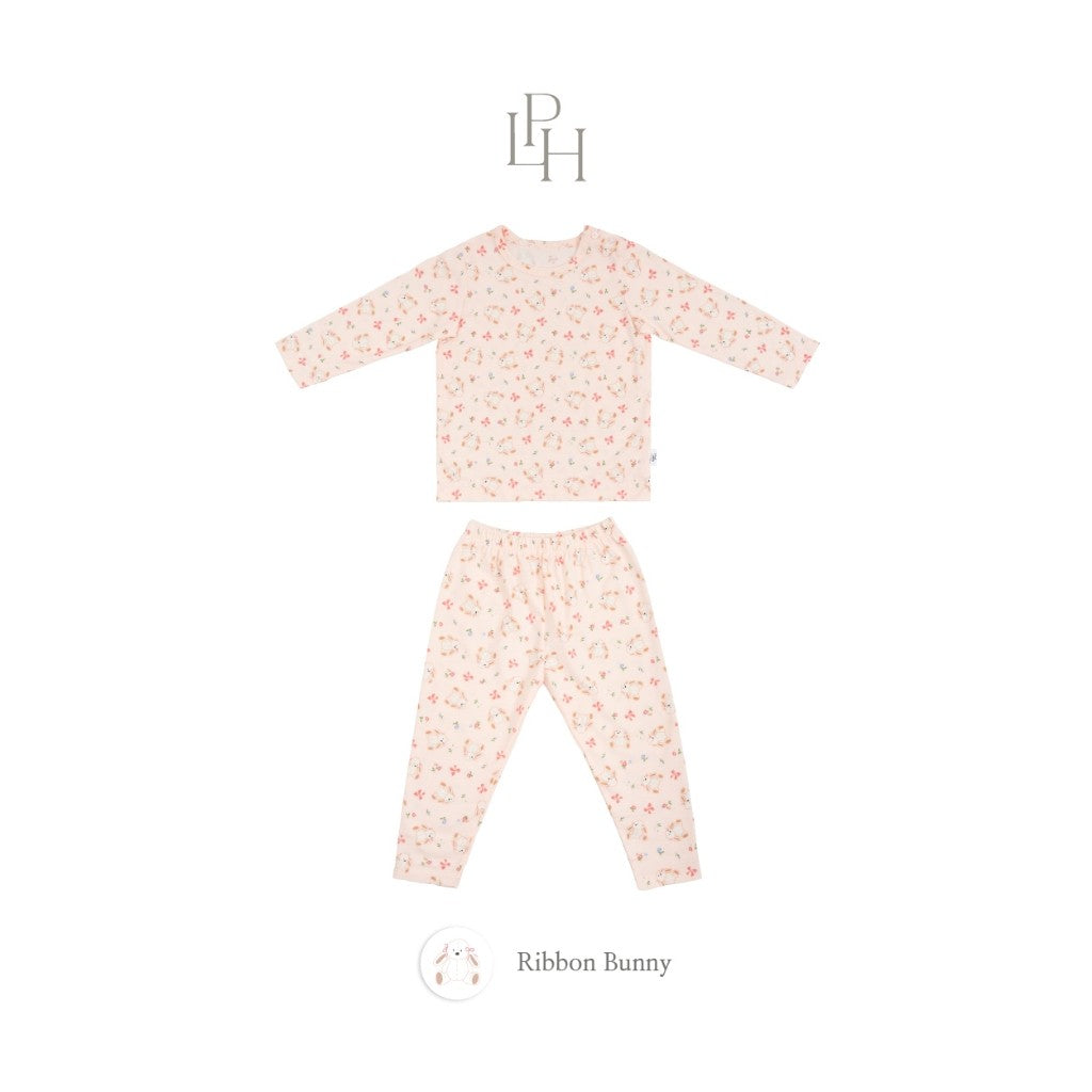 Little Palmerhaus - Little Wear Shoulder Button Long Set (Setelan Anak Lengan Panjang) 37.0