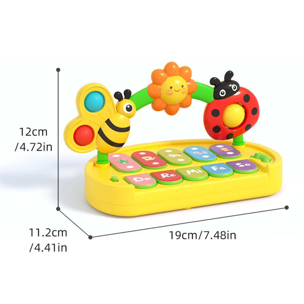Sakumini Mainan Edukasi Piano 4 Mode Musik Lampu Musical Light Up Anak Bayi