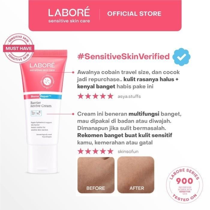 [DERMALAB REVOLUTIONAIRE] Labore Sensitive Skin Care BiomeRepair Barrier Revive Cream 50 ml - Moisturizer - Melembabkan Kulit - Pelembab Wajah - Perawatan Kulit Expert Ekspert - Facial - Day Cream Night Cream BPOM - Skincare Best Seller - Skincare Viral