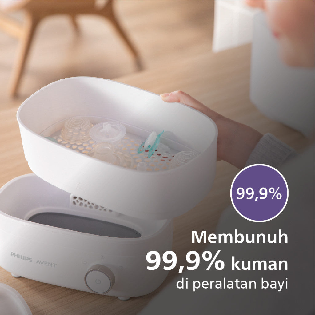 Philips Avent | Sterilizer & Dryer | Alat Steril & Pengering Peralatan Bayi | Terbukti Hilangkan 99,9% Kuman | SCF293/00