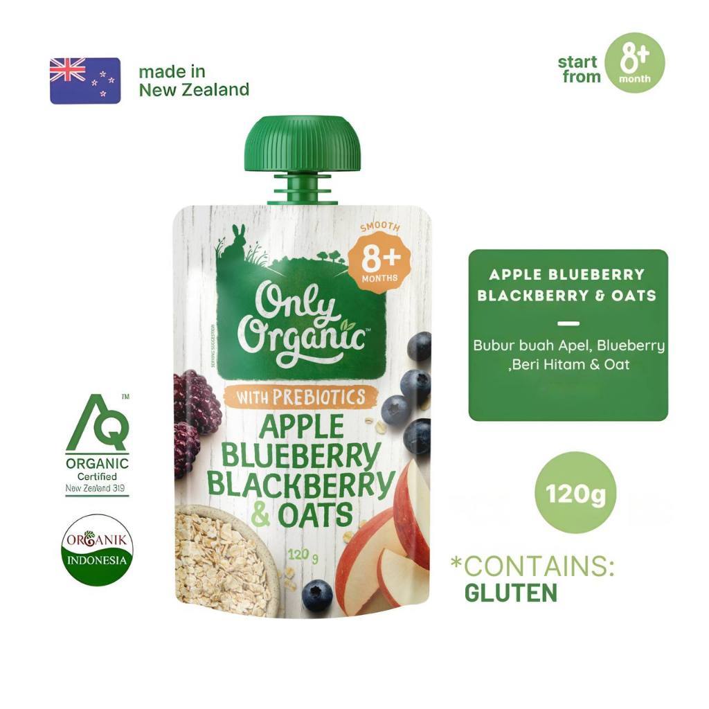Only Organic Pouch 8m+ 120gr Bubur Bayi Siap Saji