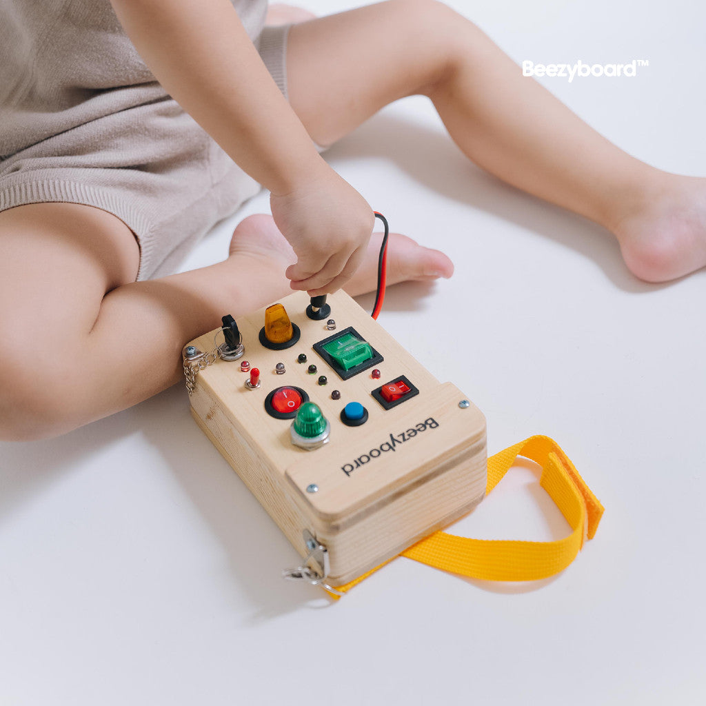 Beezyboard - Light Box - mainan lampu/mainan papan sibuk/mainan stimulasi motorik halus