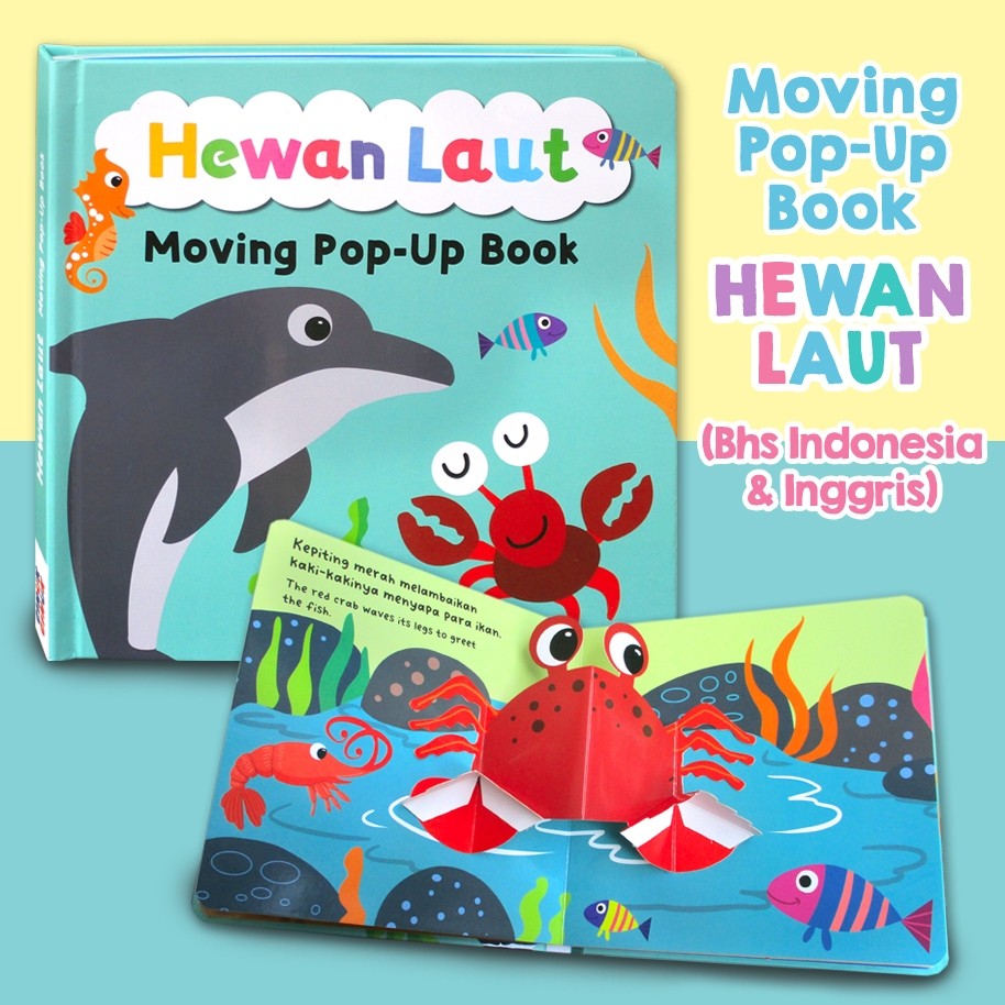 Moving Pop-Up Book Hewan dan Kendaraan [GinukGinuk] Buku Anak