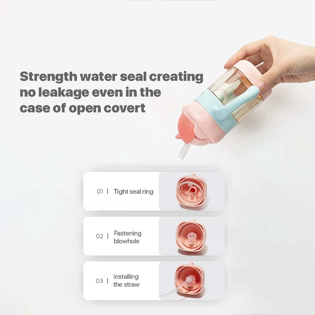 Sakumini Baby Botol Minum Sedotan Training PPSU 240ml Straw Cup