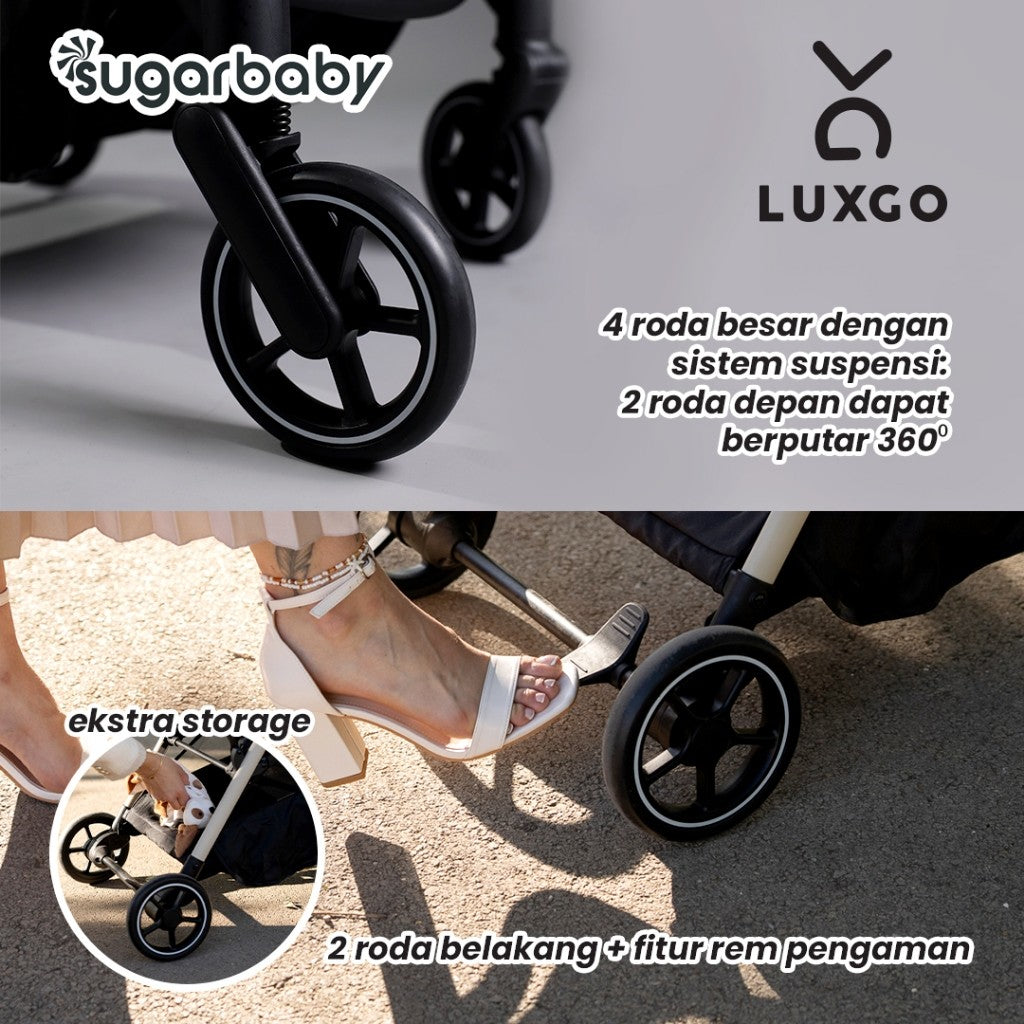 Sugarbaby Stroller LuxGo Kereta Dorong Bayi/Stroller Bayi/Stroller AutoFold BPA Free/Stroller Lipat dan Ringan