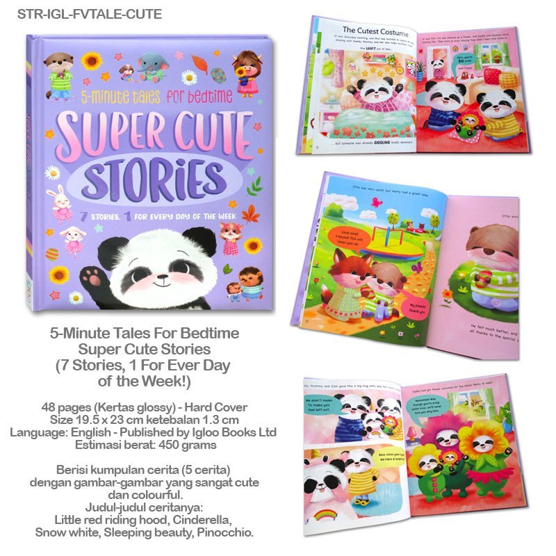 5-Minute Tales Bedtime Stories, Stories of Kindness, Adventures, Animal Stories, Fairy Tales and other story books Buku Anak