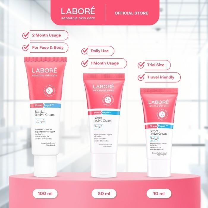 [DERMALAB REVOLUTIONAIRE] Labore Sensitive Skin Care BiomeRepair Barrier Revive Cream 50 ml - Moisturizer - Melembabkan Kulit - Pelembab Wajah - Perawatan Kulit Expert Ekspert - Facial - Day Cream Night Cream BPOM - Skincare Best Seller - Skincare Viral