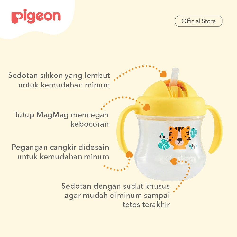 Pigeon Magmag Straw Cup | Botol Minum Bayi |  Gelas Minum Bayi Anti Tumpah |  BPA Free |  Sippy Cup | Training Cup