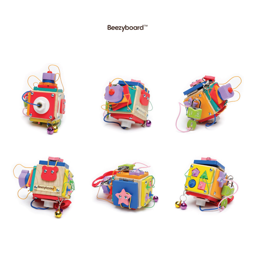 Beezyboard - Busycube Difficult 2 - mainan traveling/mainan papan sibuk/mainan kayu/mainan praktis