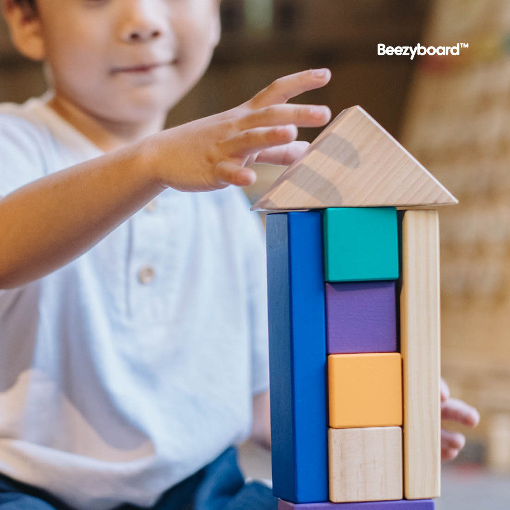 Beezyboard - Small Building Block Classic - mainan menyusun balok/mainan kayu/mainan montessori