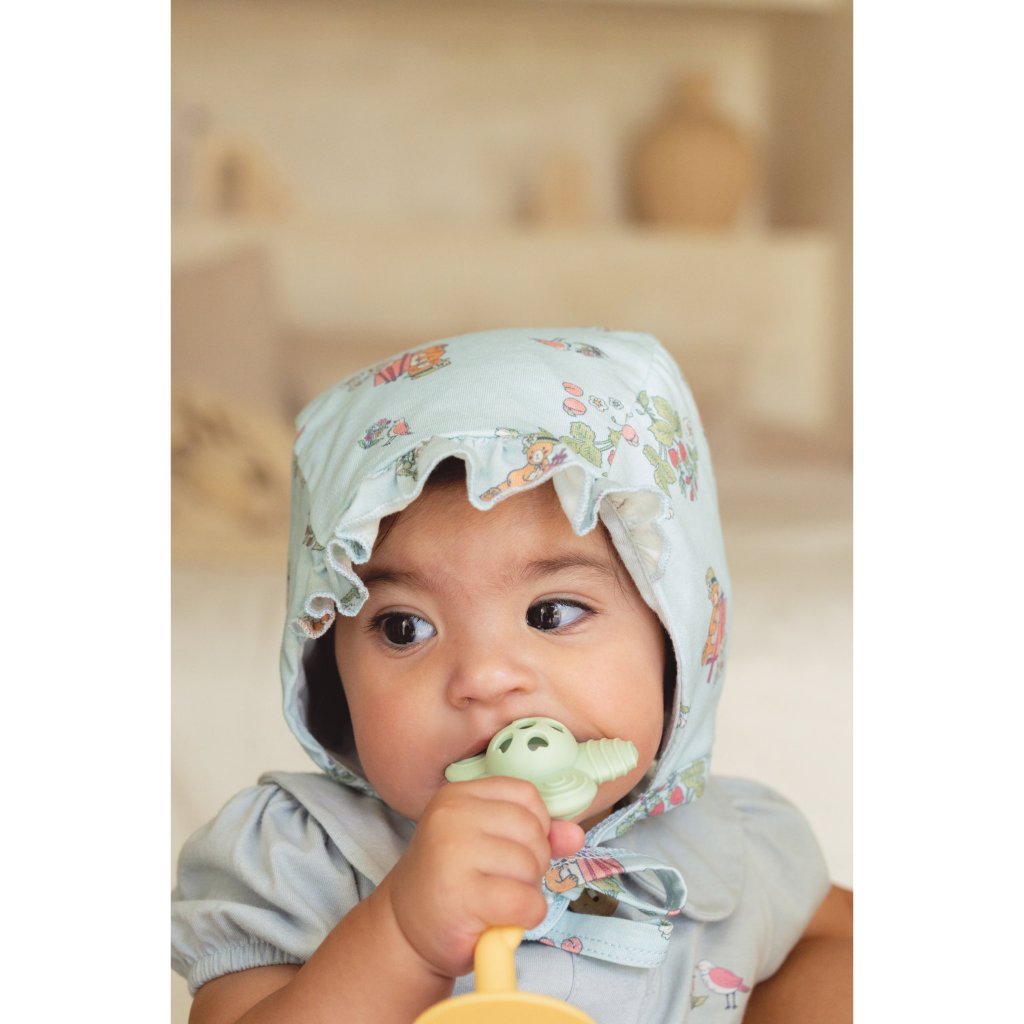 BOHOPANNA - BONNET RUFFLE PRINT - TOPI BAYI 2536