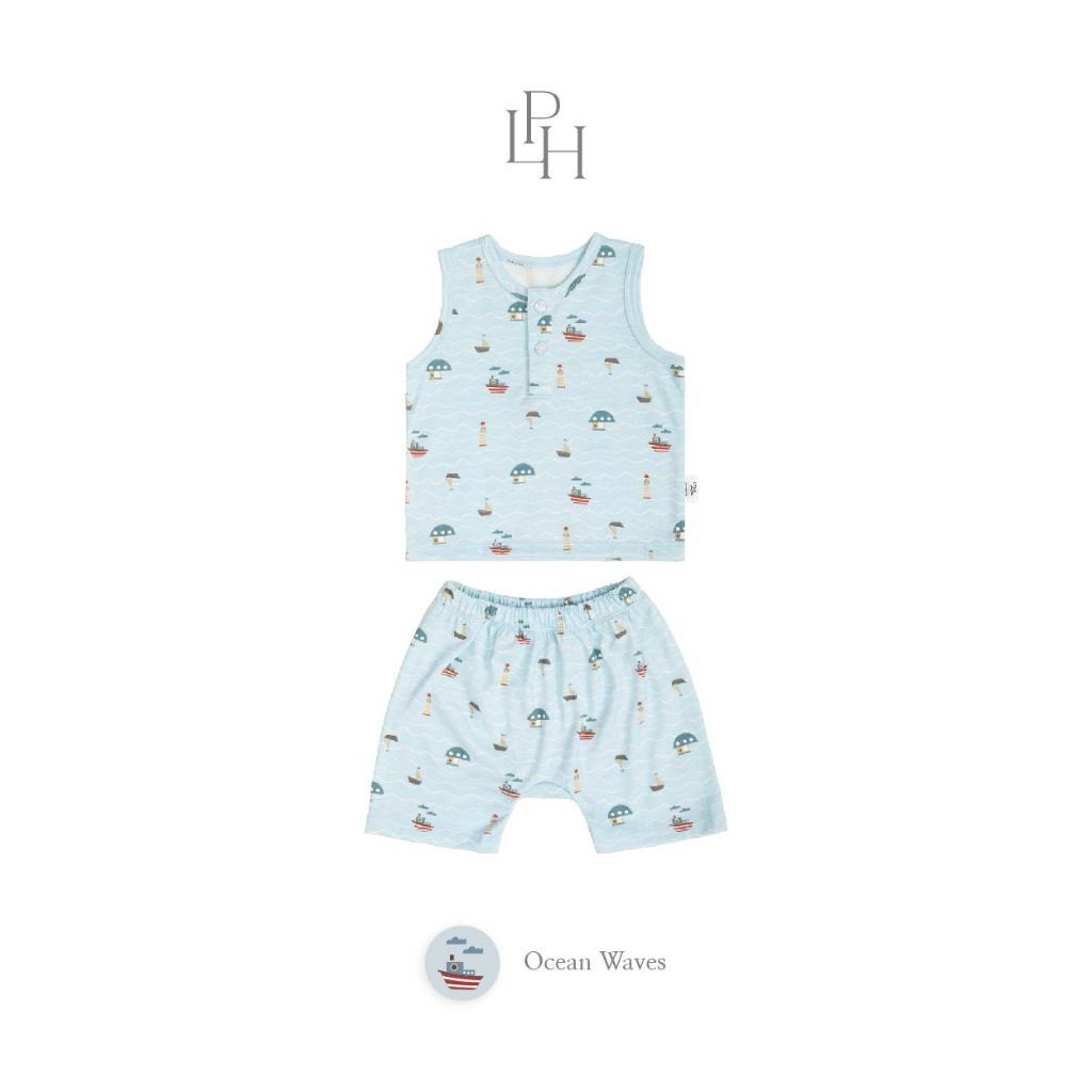 Little Palmerhaus - Little Wear Henley Sleeveless Set (Setelan Bayi Lengan Buntung) 36.0