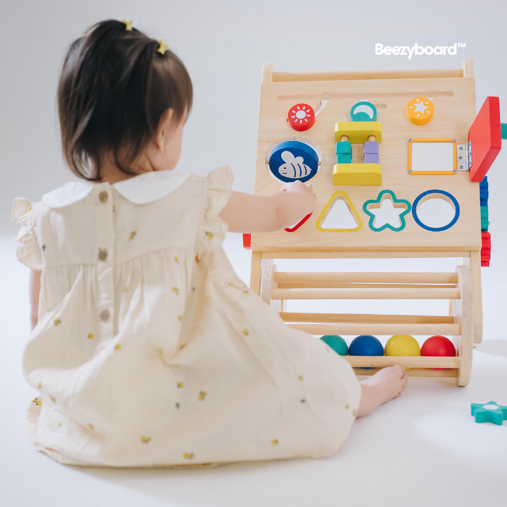 Beezyboard - Baby Push Walker - mainan kayu/mainan belajar berjalan/mainan papan sibuk
