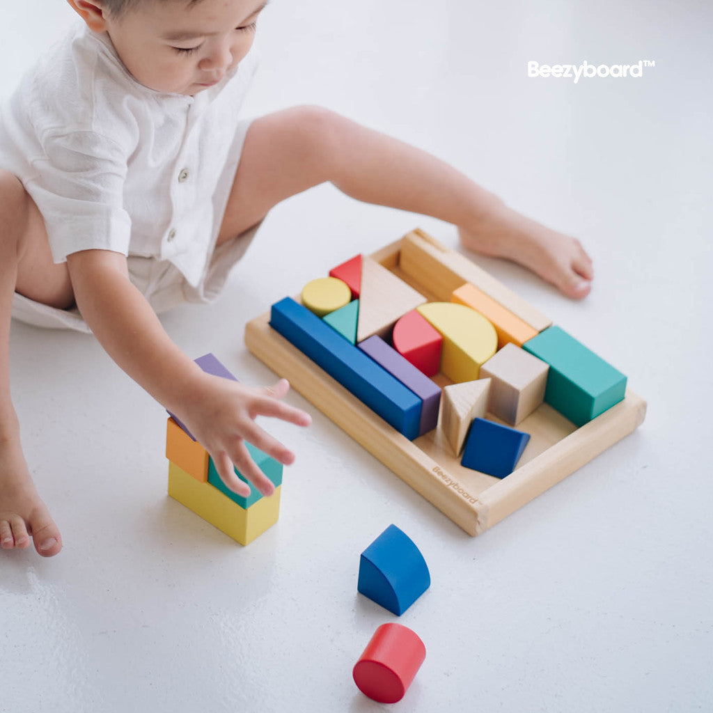 Beezyboard - Small Building Block Classic - mainan menyusun balok/mainan kayu/mainan montessori