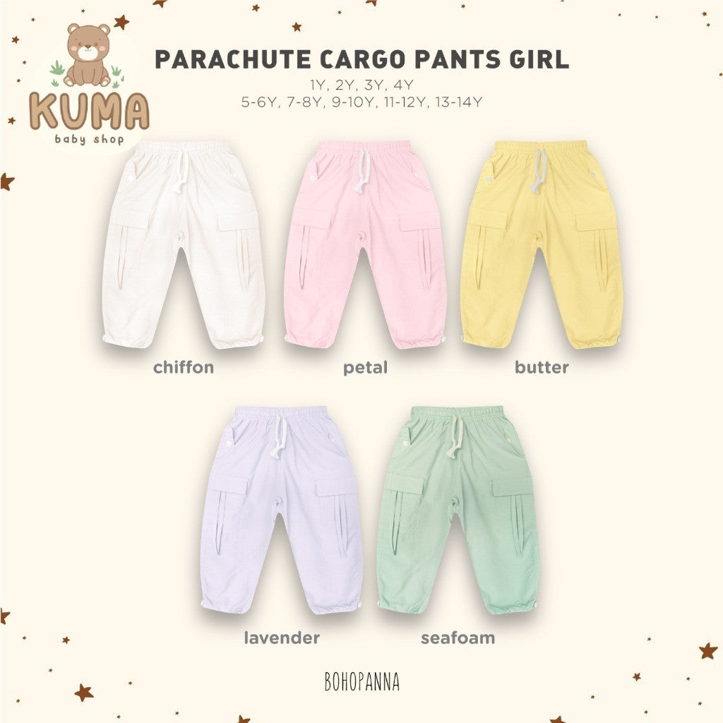 BOHOPANNA - PARACHUTE CARGO PANTS GIRL - Celana Cargo Anak Perempuan