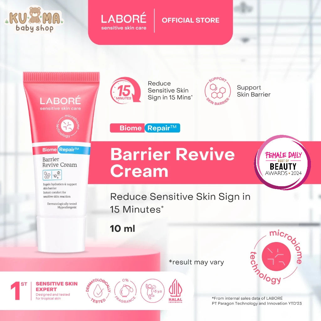 [DERMALAB REVOLUTIONAIRE] Labore BiomeRepair Barrier Revive Cream Travel Size 10ml - Moisturizer dan Pelembab Wajah Kulit Sensitif