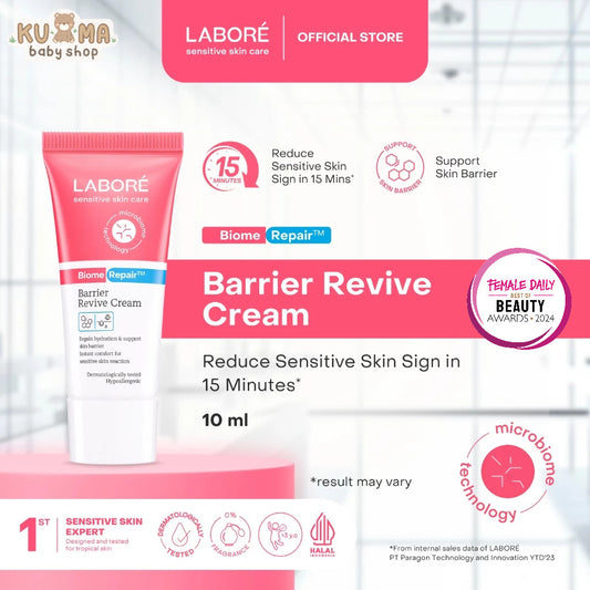 [DERMALAB REVOLUTIONAIRE] Labore BiomeRepair Barrier Revive Cream Travel Size 10ml - Moisturizer dan Pelembab Wajah Kulit Sensitif
