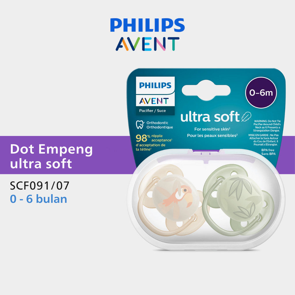 Philips Avent Soother Soft Boy 0-6m - Empeng Bayi SCF091/07 | SCF091/09