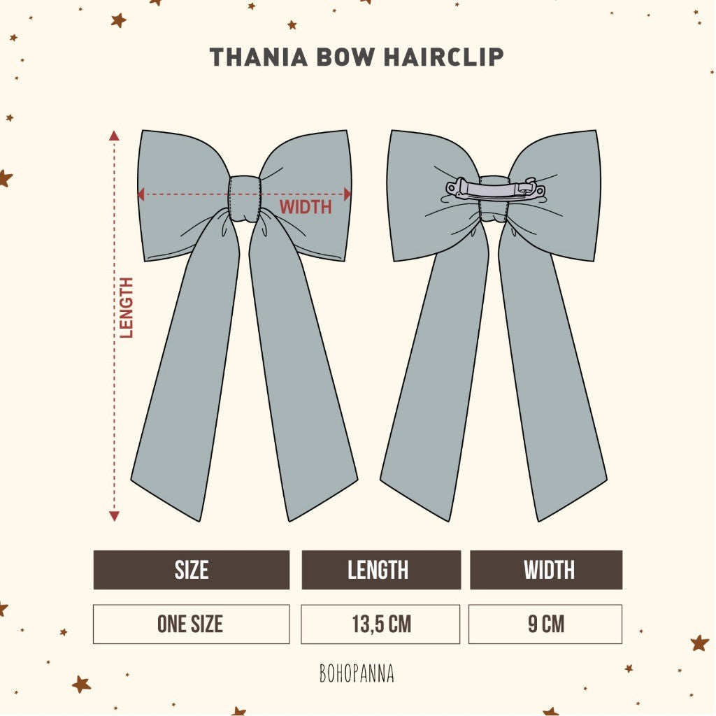 BOHOPANNA - RAYA COLLECTION - THANIA BOW HAIRCLIP - Pita - Aksesoris Rambut