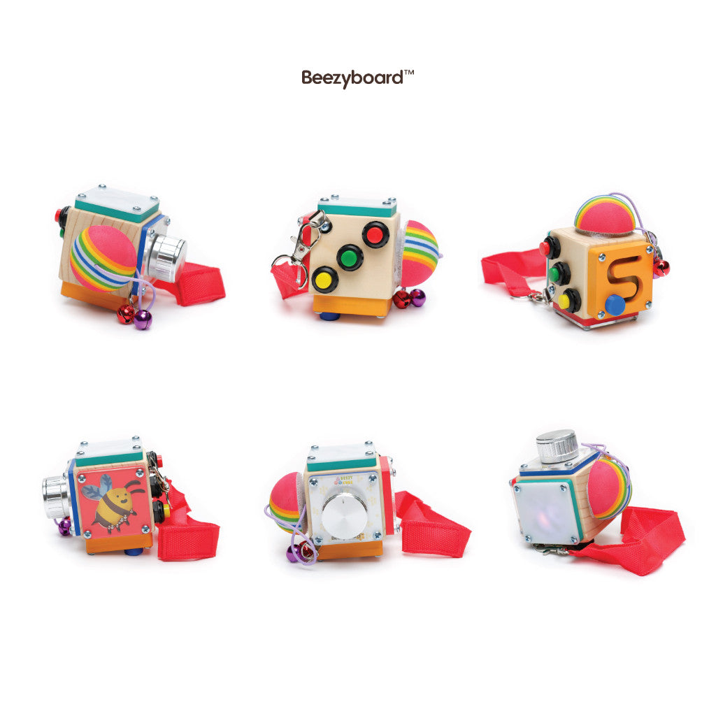 Beezyboard - Busycube Easy 1 - mainan traveling/mainan papan sibuk/mainan kayu/mainan praktis