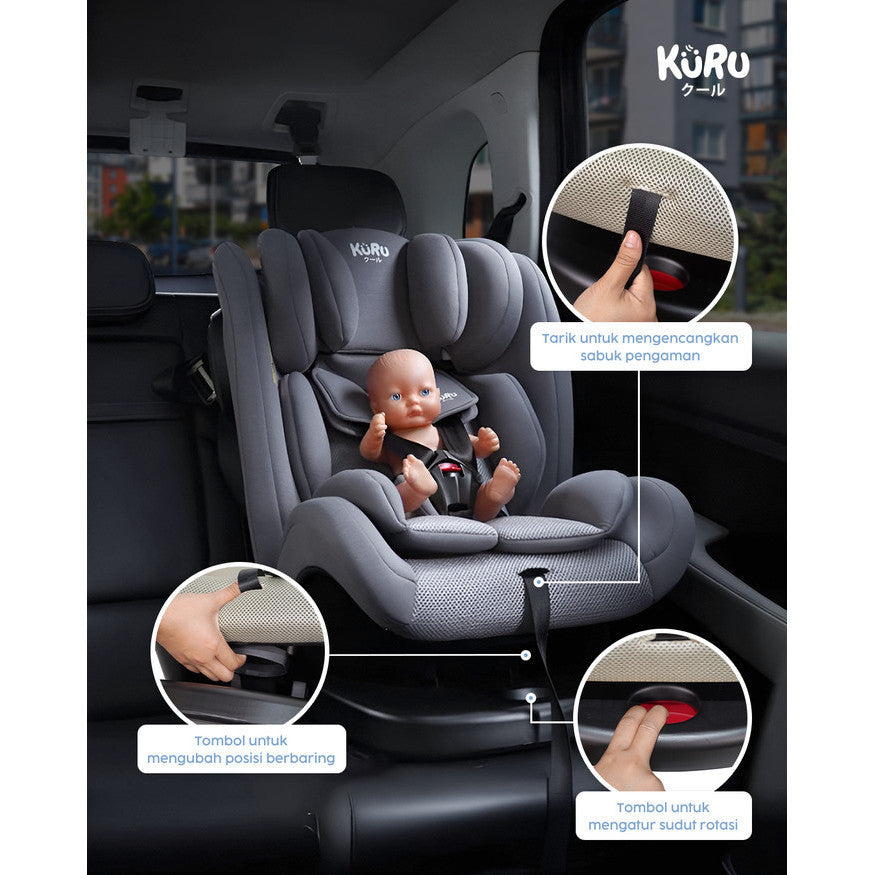 Kuru Cloud 360 Rotate Isofix Baby Car Seat | Kursi Mobil Anak Bayi