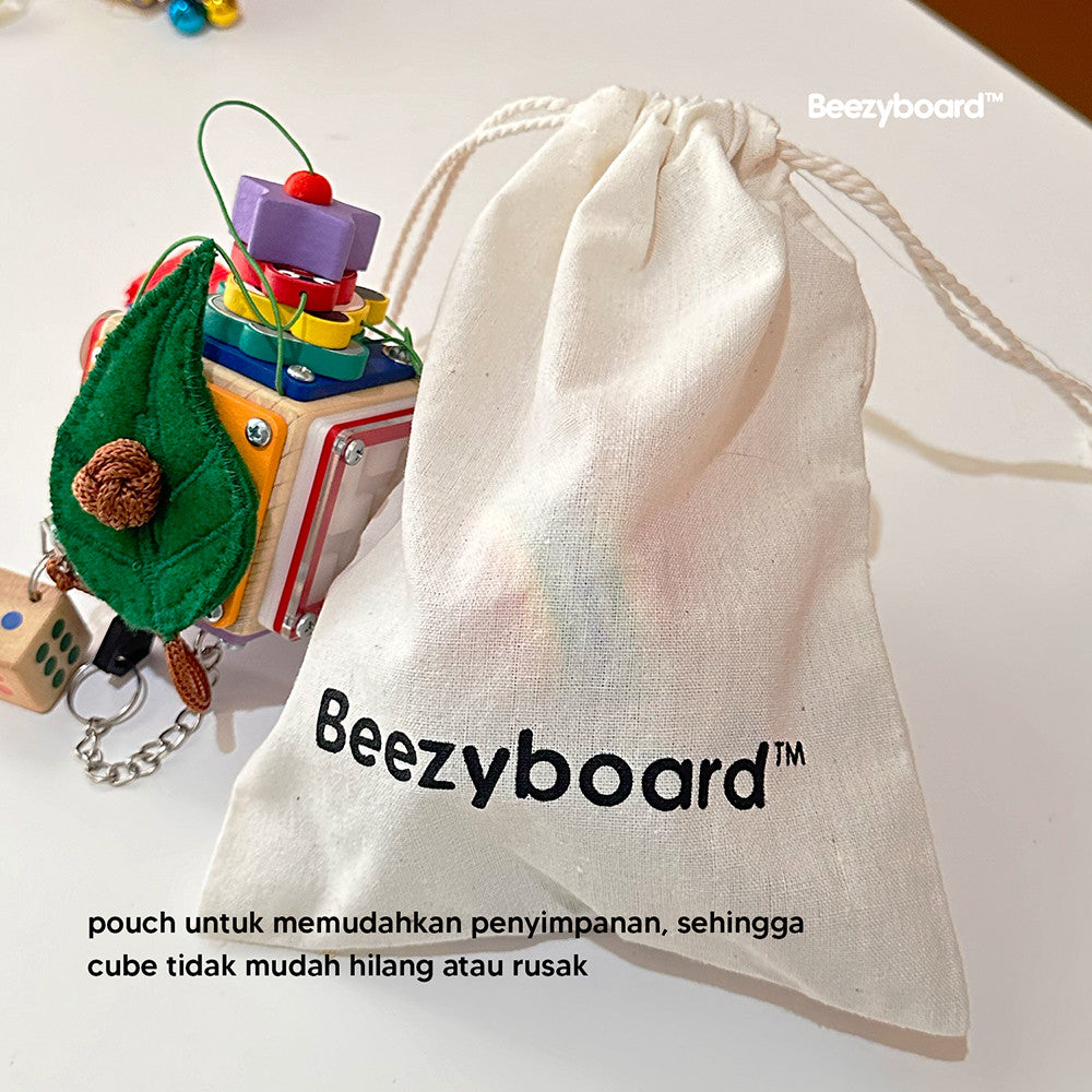 Beezyboard - Busycube Easy 1 - mainan traveling/mainan papan sibuk/mainan kayu/mainan praktis