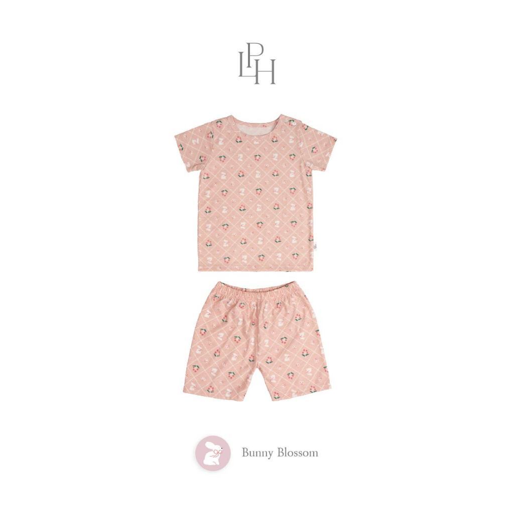 Little Palmerhaus - Little Wear Shoulder Button Short Set (Setelan Anak Lengan Pendek) 36.0