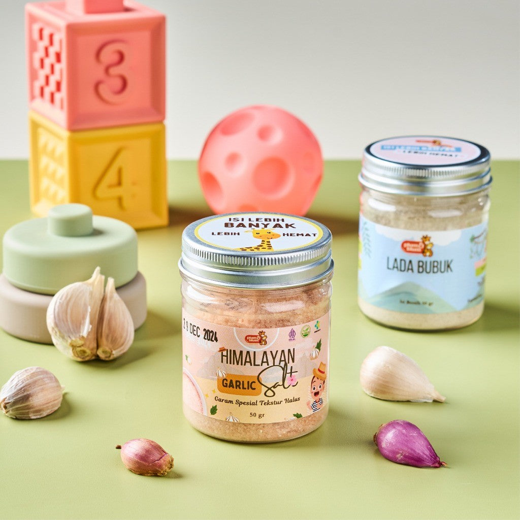 Plum & Blum Lada Putih Himalayan Salt Garlic Powder Bumbu Dapur Mpasi- 1 Botol
