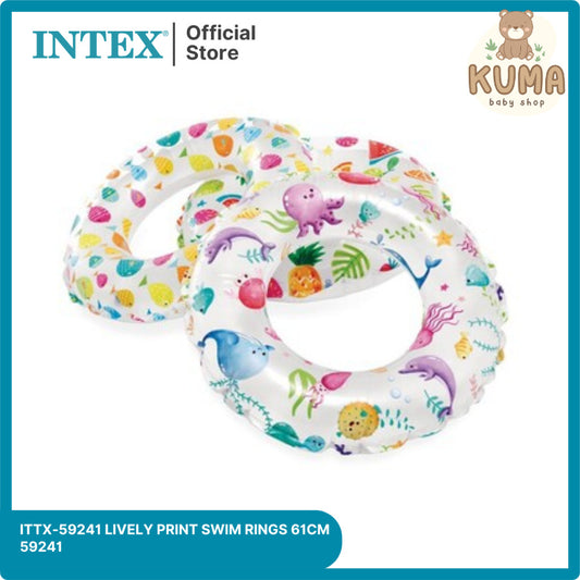 INTEX Ban Renang Lively Print Swim Rings 59241