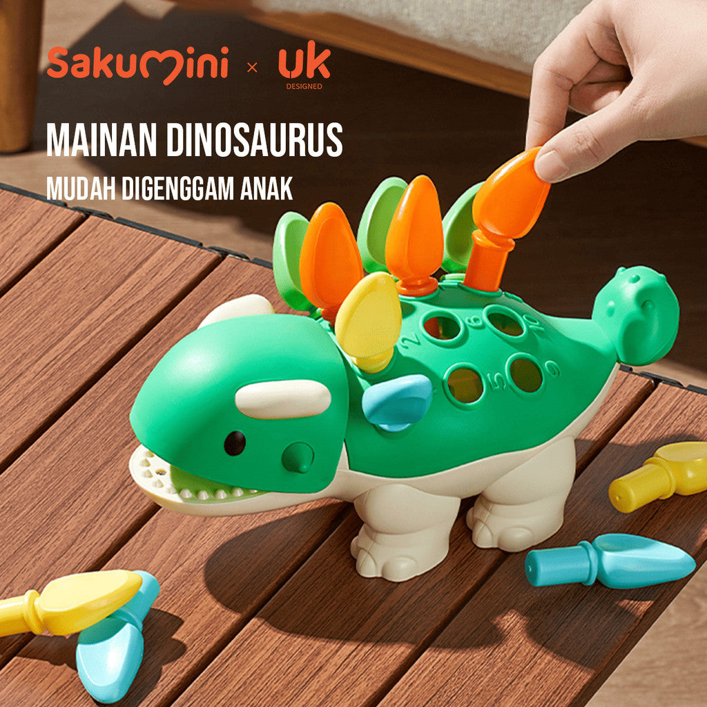 Sakumini Dinosaur Toy Mainan Latihan Motorik Sensorik Anak