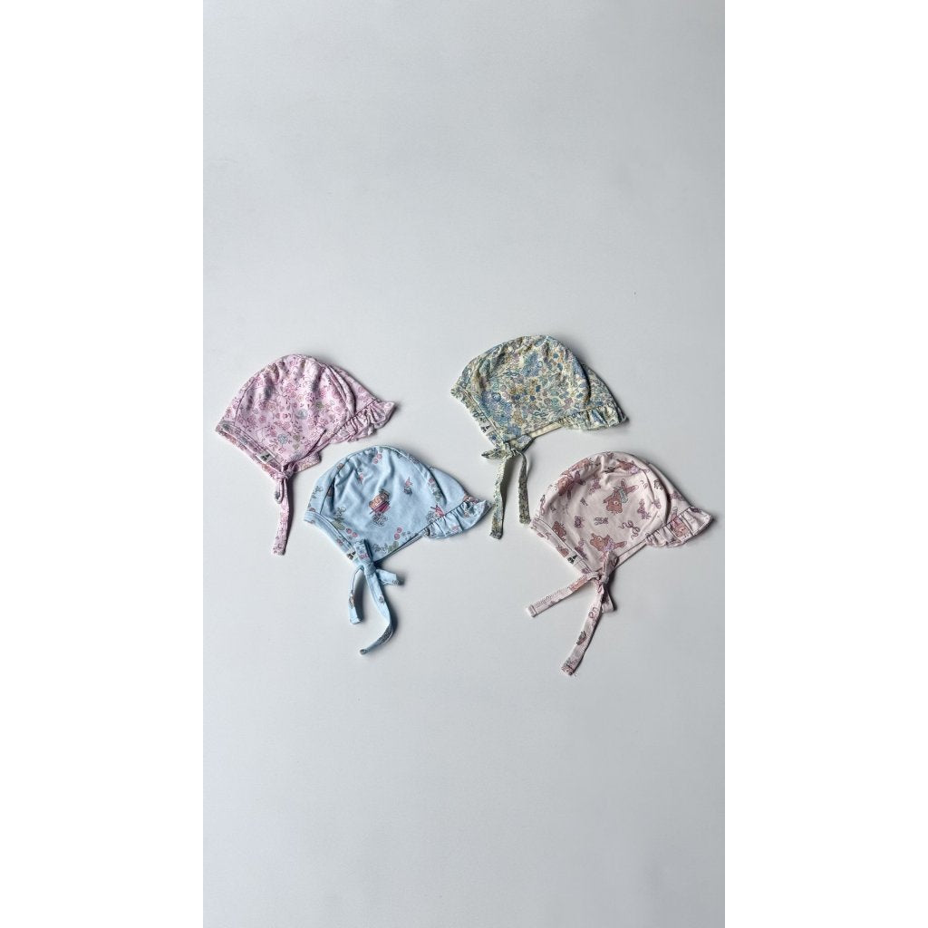 BOHOPANNA - BONNET RUFFLE PRINT - TOPI BAYI 2536