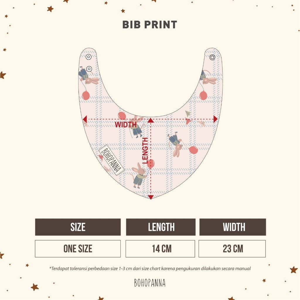 BOHOPANNA - BIB UNISEX PRINT 4.0 - SLABER BAYI - CELEMEK BAYI