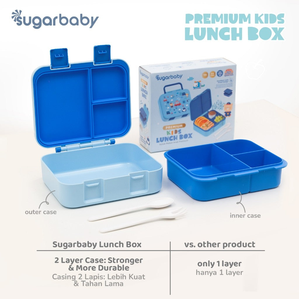 Sugarbaby Premium Kids Lunch Box/Kotak Bekal/Kotak Makan Anak BPA Free