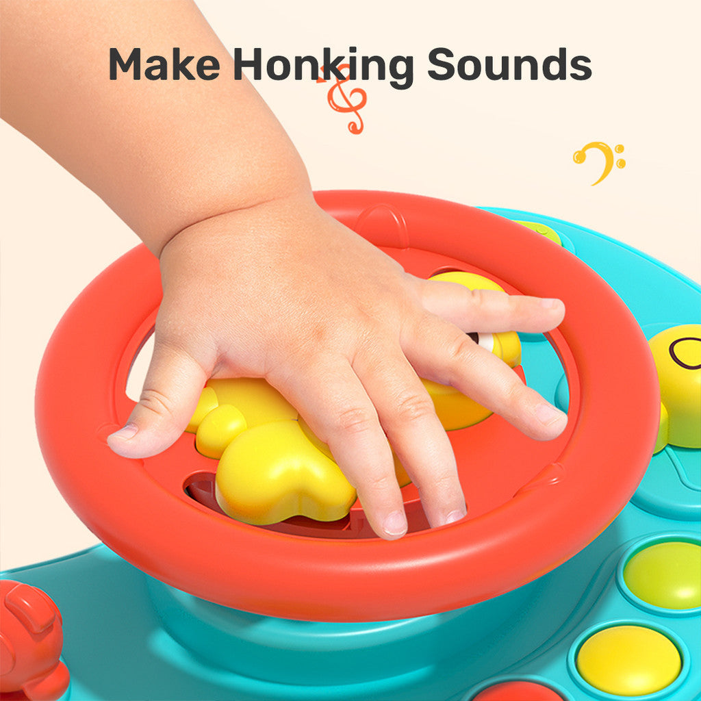 Sakumini Mainan Edukasi Setir Mobil Steering Wheel Musik Stir Simulasi Sensorik Anak Bayi