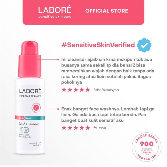 [DERMALAB REVOLUTIONAIRE] Labore GentleBiome™ Mild Cleanser 100ml - Face Wash | Sabun Pembersih Wajah Low pH 5.5 Hyaluronic Acid for all skin and sensitive