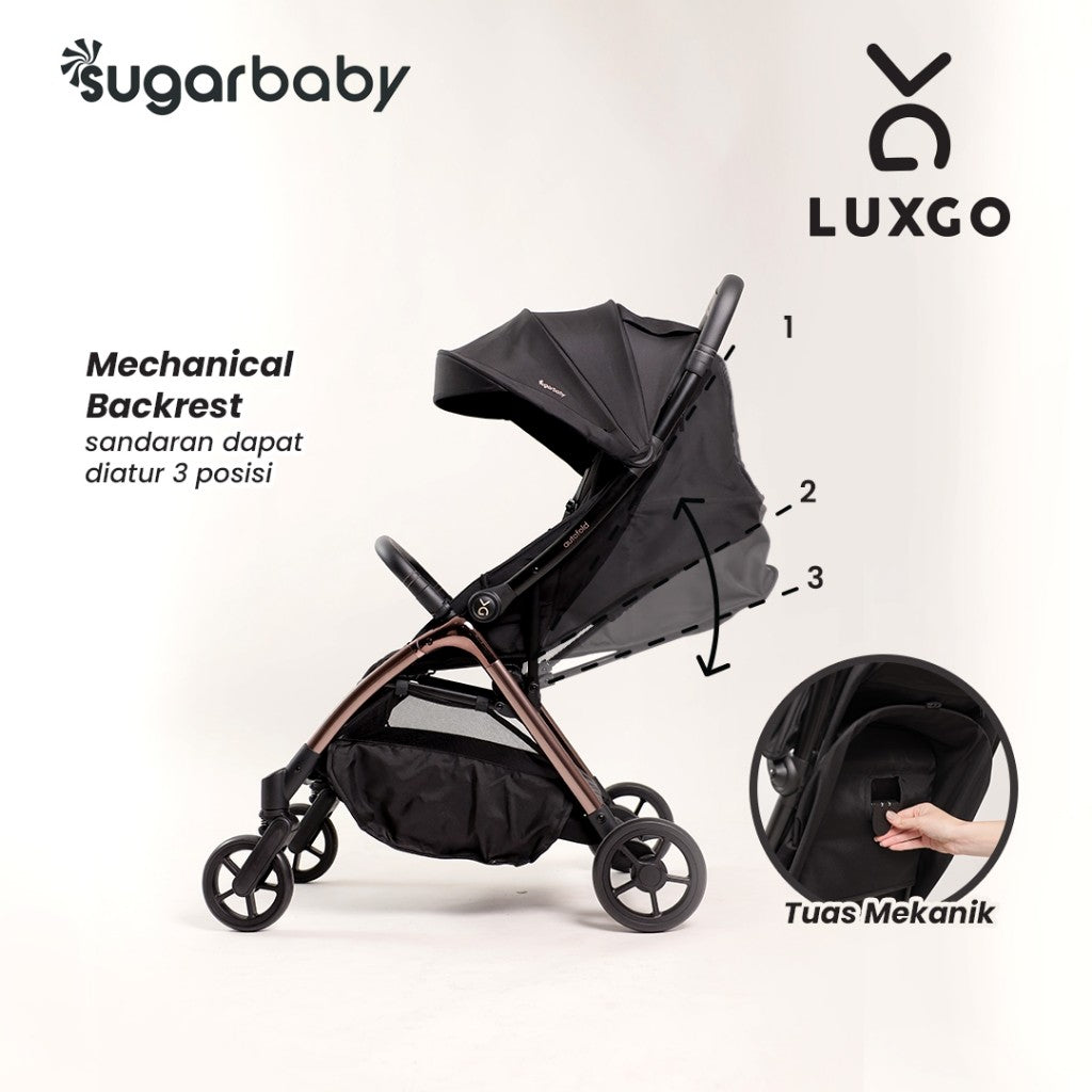 Sugarbaby Stroller LuxGo Kereta Dorong Bayi/Stroller Bayi/Stroller AutoFold BPA Free/Stroller Lipat dan Ringan