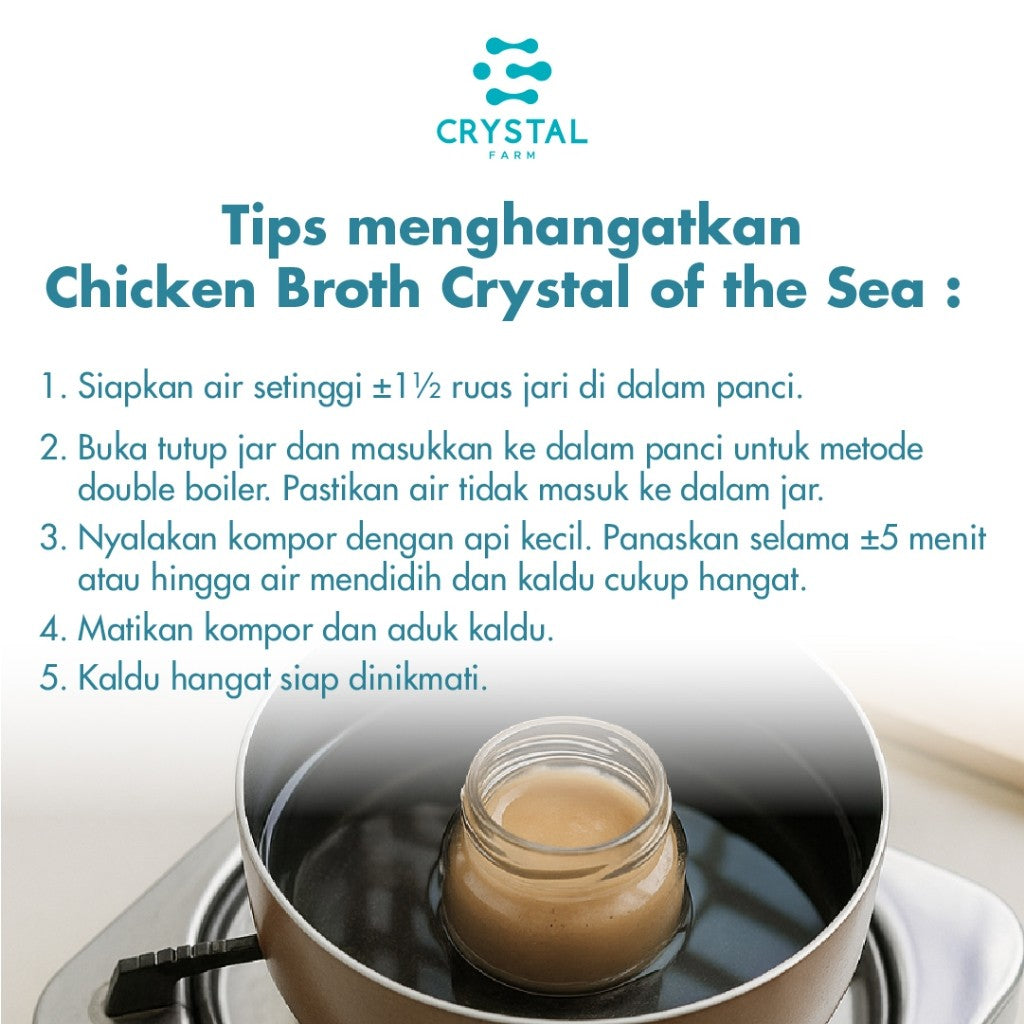 Crystal of The Sea | Chicken Broth (100gr) / Kaldu Ayam Kampung Chicken Bone Broth / Kaldu MPASI Natural / Kaldu Non MSG Sehat / Kaldu tinggi protein Kaldu imun immune booster