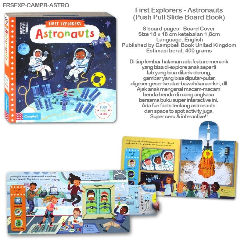 Campbell Push Pull Slide Interactive Board Book - Busy Zoo - Busy Safari - First Explorers Sea Creatures - My Body & others