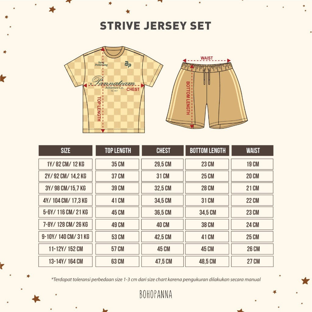 BOHOPANNA - STRIVE JERSEY SET - Setelan Sport Anak