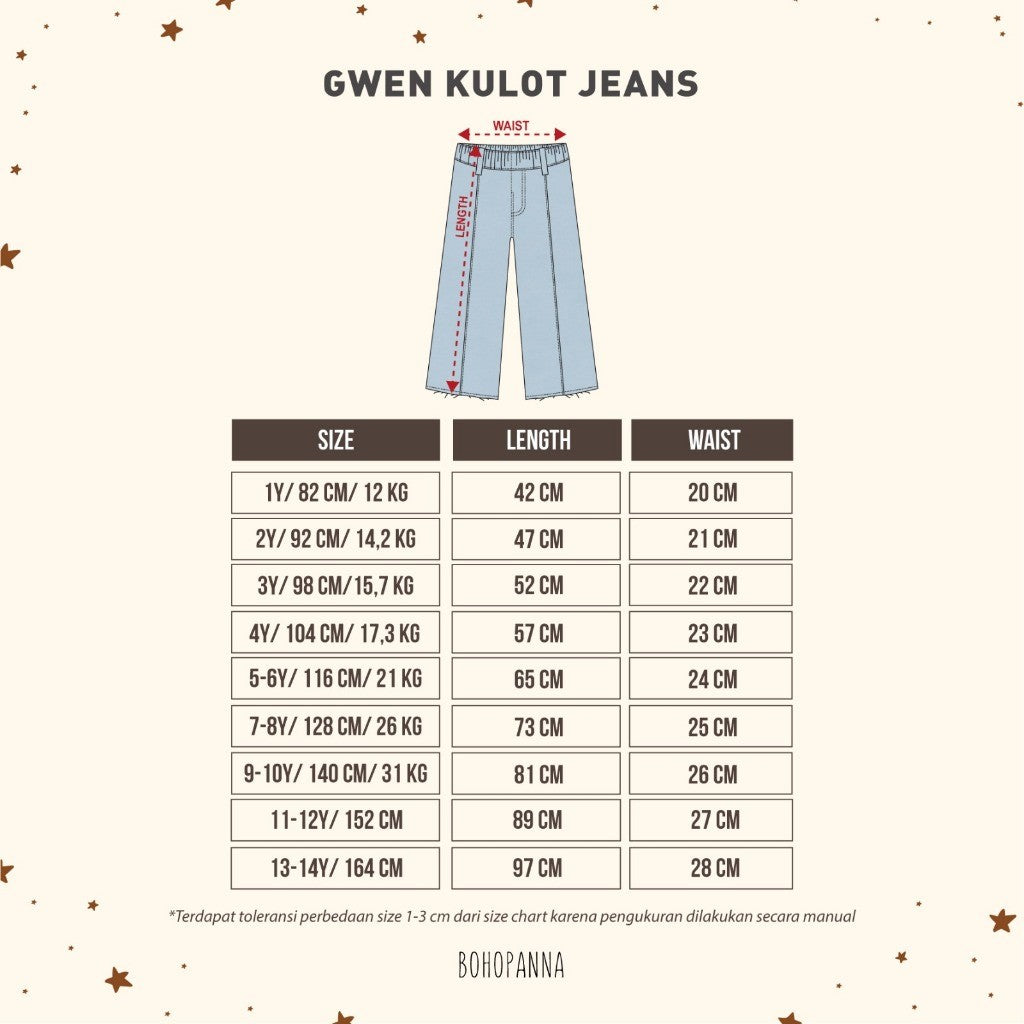 BOHOPANNA - GWEN KULOT JEANS - CELANA JEANS ANAK