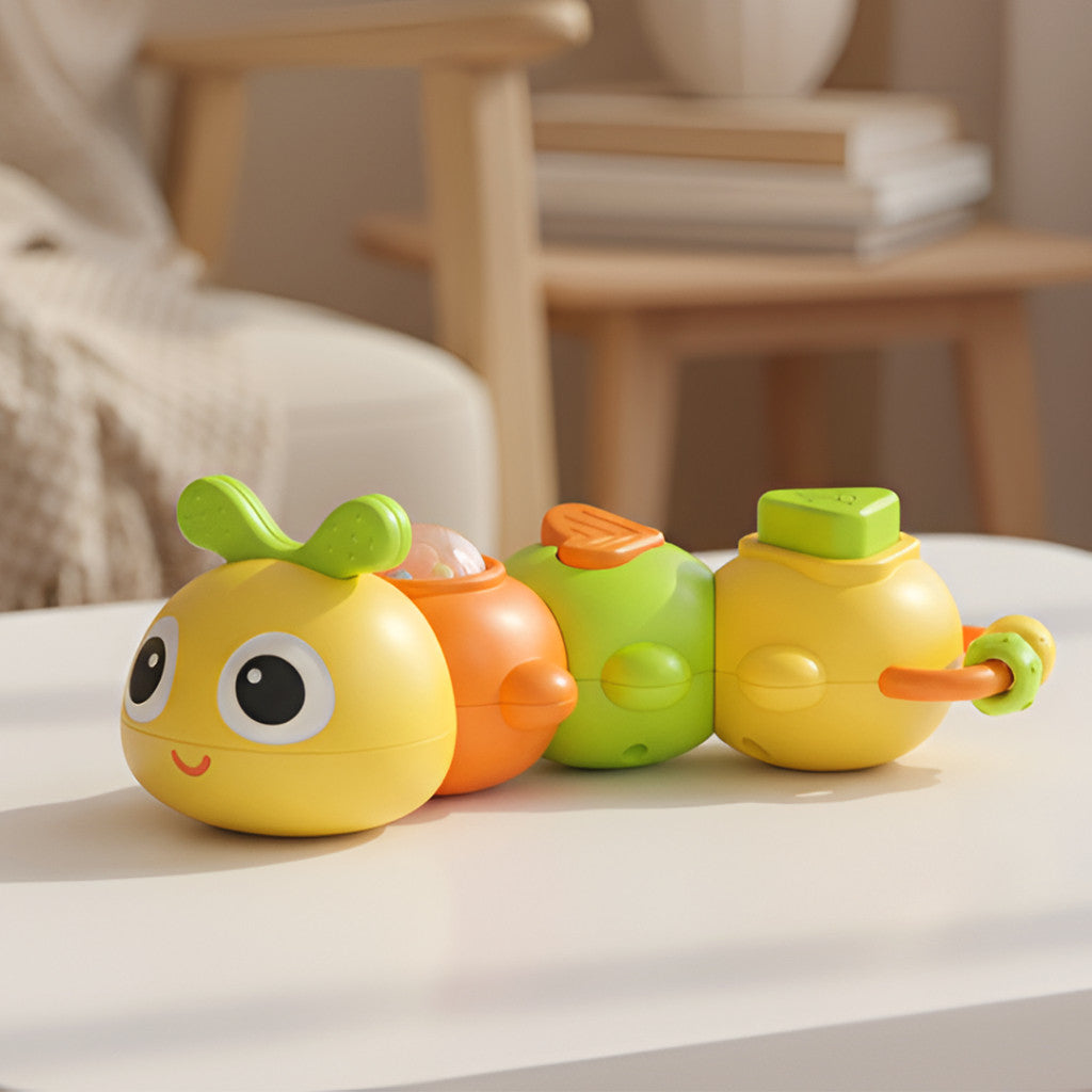 Sakumini Twisty Caterpillar 6in1 Toys Mainan Ulat 360° Edukasi Sensorik Anak Bayi