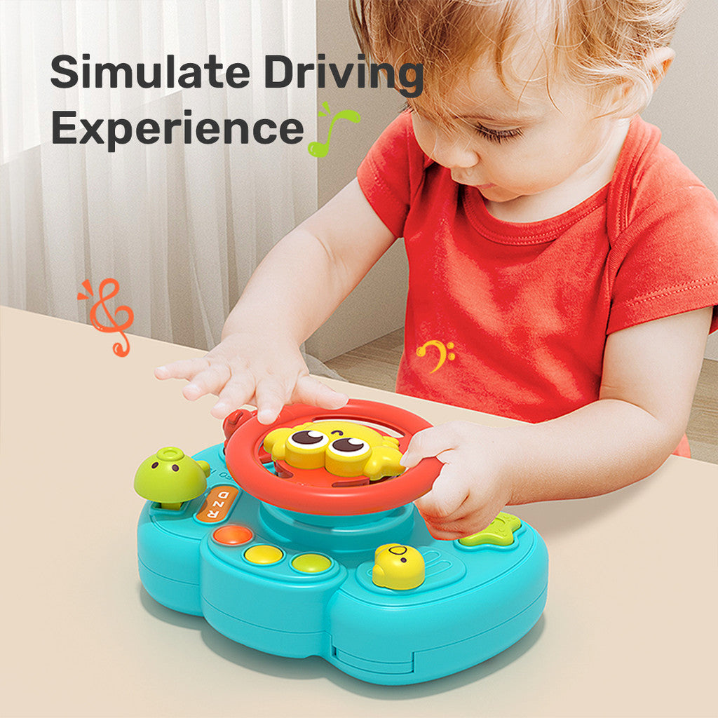 Sakumini Mainan Edukasi Setir Mobil Steering Wheel Musik Stir Simulasi Sensorik Anak Bayi