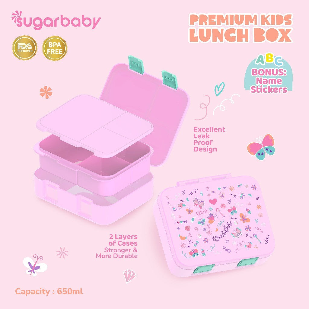 Sugarbaby Premium Kids Lunch Box/Kotak Bekal/Kotak Makan Anak BPA Free