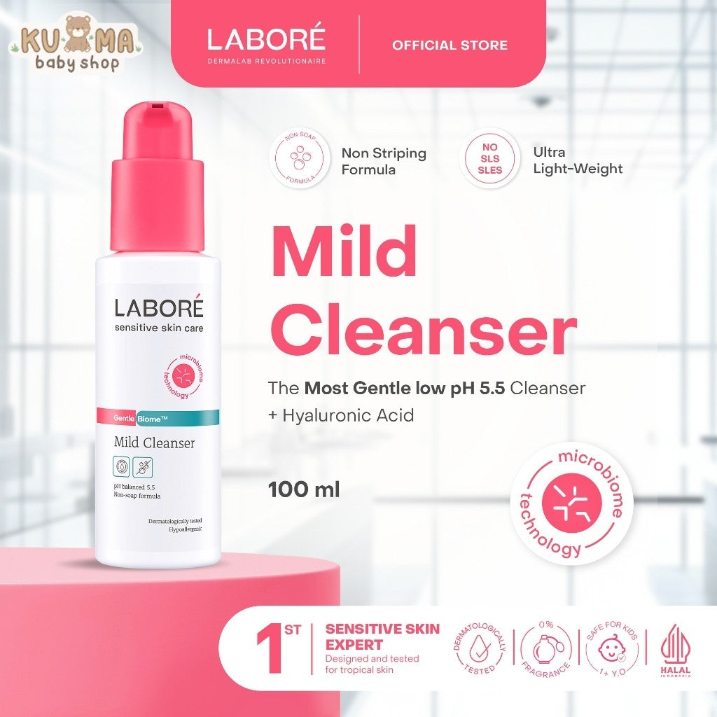[DERMALAB REVOLUTIONAIRE] Labore GentleBiome™ Mild Cleanser 100ml - Face Wash | Sabun Pembersih Wajah Low pH 5.5 Hyaluronic Acid for all skin and sensitive