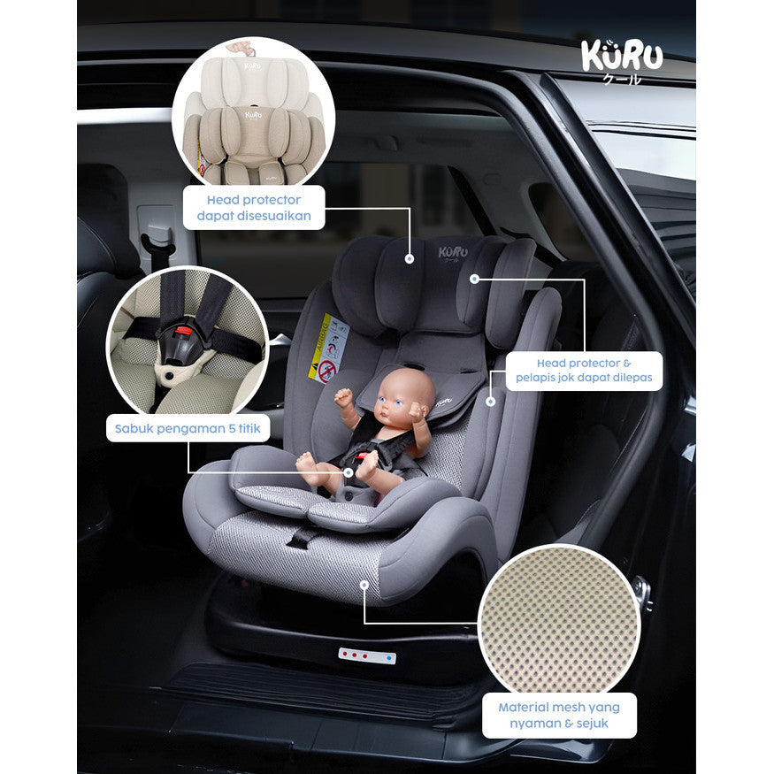 Kuru Cloud 360 Rotate Isofix Baby Car Seat | Kursi Mobil Anak Bayi