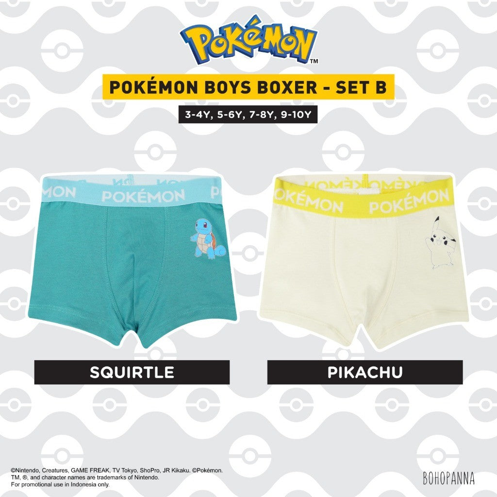 BOHOPANNA | POKÉMON - BOYS BOXER SET - Boxer Anak - Inner Short