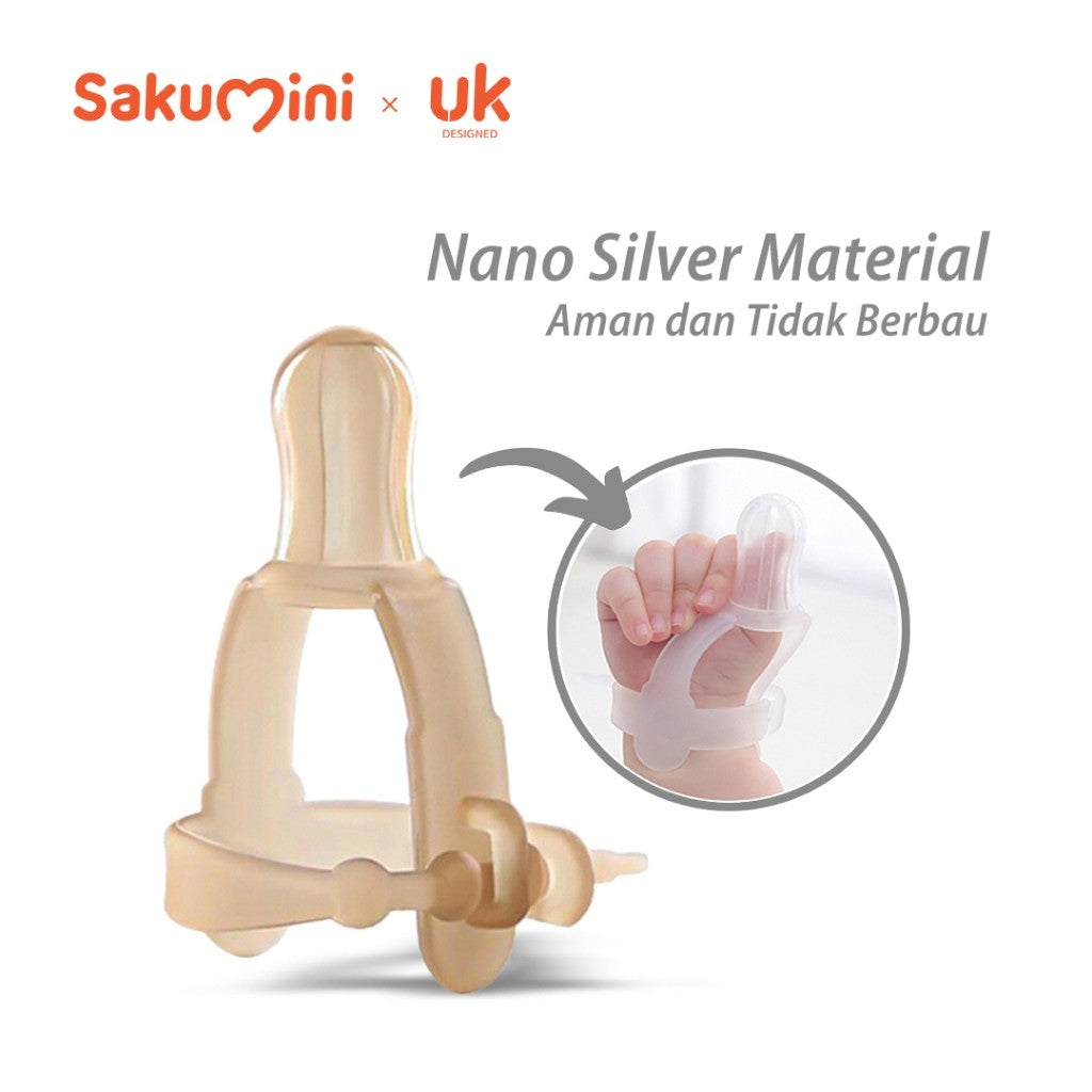 Sakumini Thumb Teether Gelang Silicone Toy Mainan Empeng Gigitan Bayi