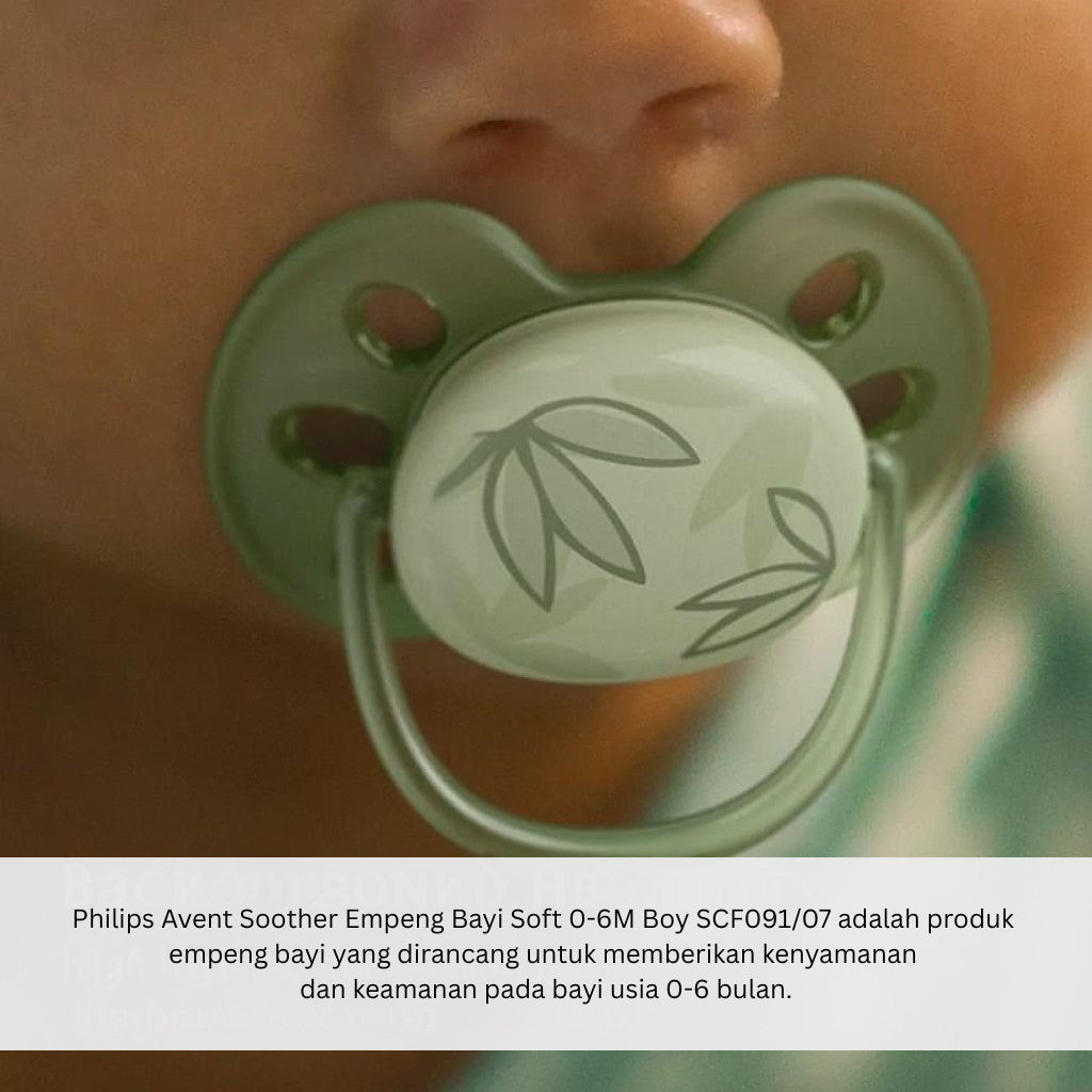 Philips Avent Soother Soft Boy 0-6m - Empeng Bayi SCF091/07 | SCF091/09