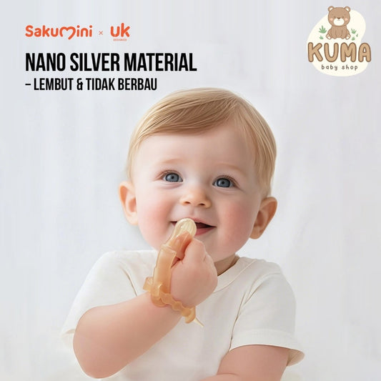 Sakumini Thumb Teether Gelang Silicone Toy Mainan Empeng Gigitan Bayi