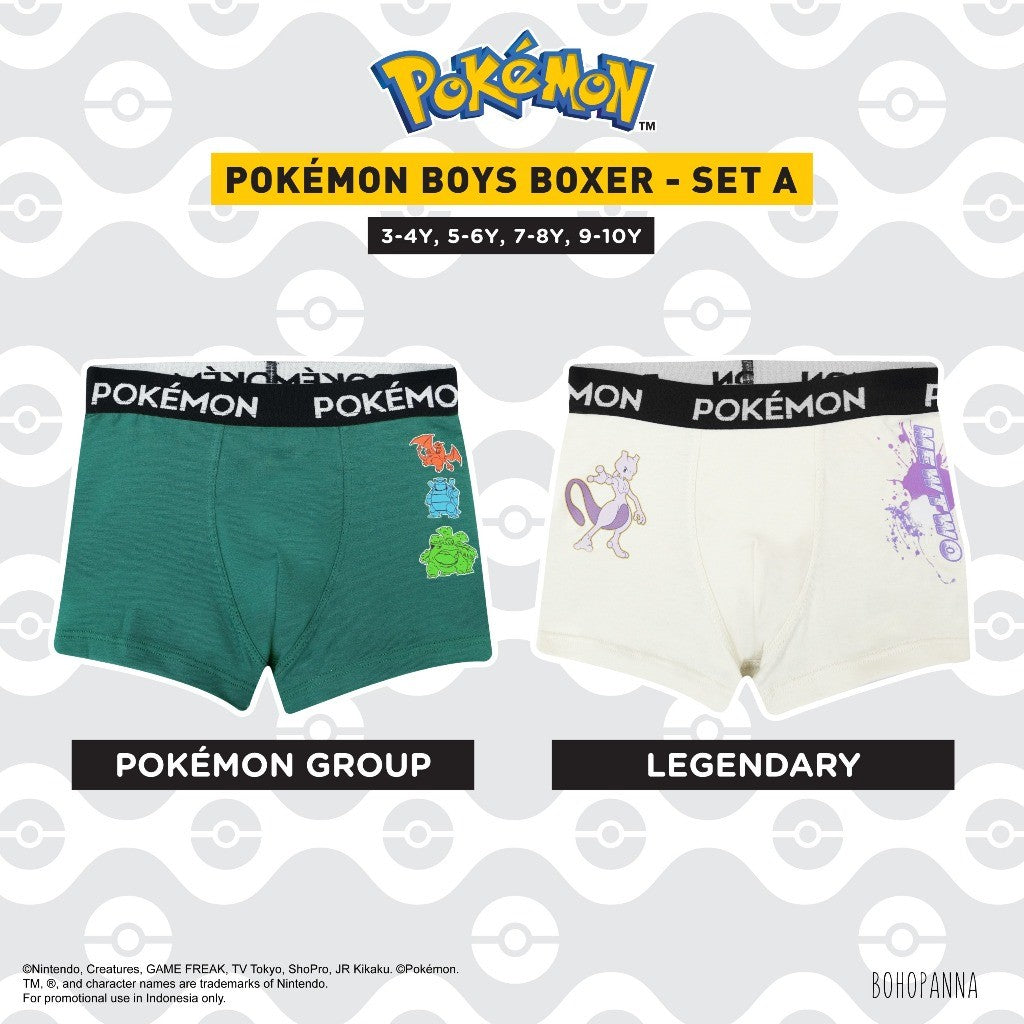 BOHOPANNA | POKÉMON - BOYS BOXER SET - Boxer Anak - Inner Short